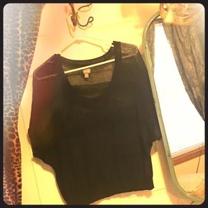 Black Converse FishNet Top